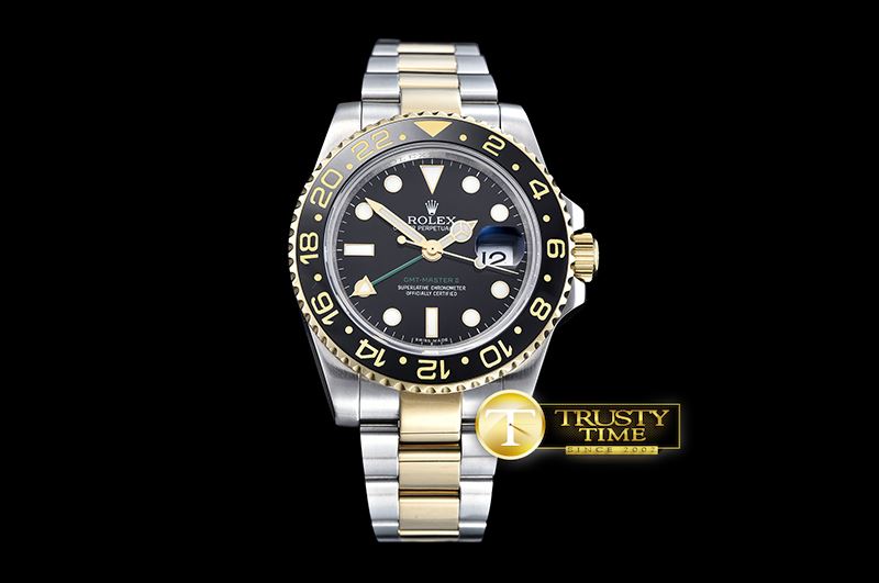 롤렉스 GMT II Ref.116713 YG/SS Black BP A3186 Mod -ROLGMT117