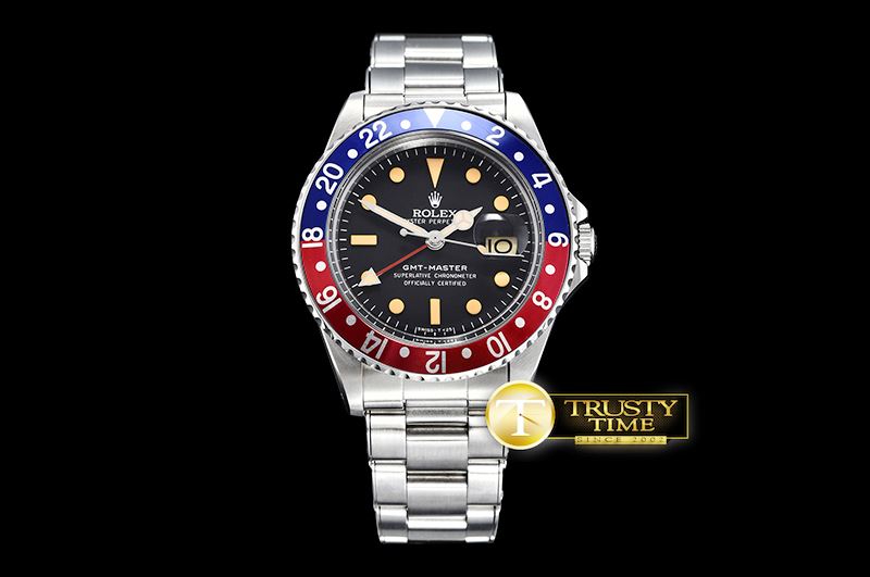 롤렉스 GMT Master Ref.1675 Blue/Red SS/SS Swiss 2836 Mod -ROLGMT122A