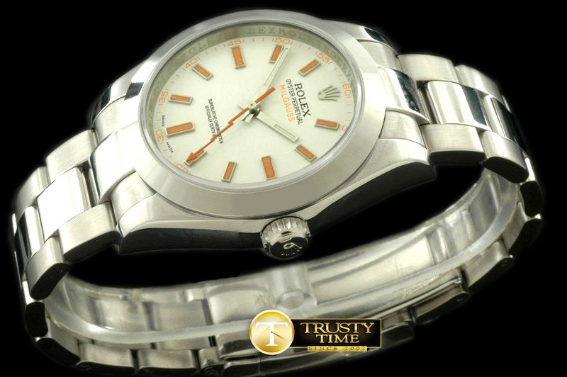 롤렉스 Milguass SS White Swiss Eta 2836/3131 -ROLMIL018C
