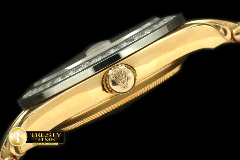 롤렉스 Diam Bez SS White Diamond/Gold Tier Swiss Eta 28362 -ROLMP009B