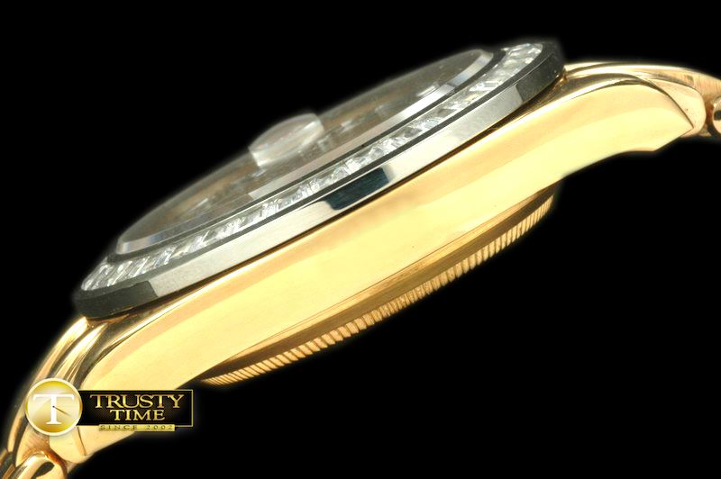 롤렉스 Diam Bez SS White Diamond/Gold Tier Swiss Eta 28362 -ROLMP009B