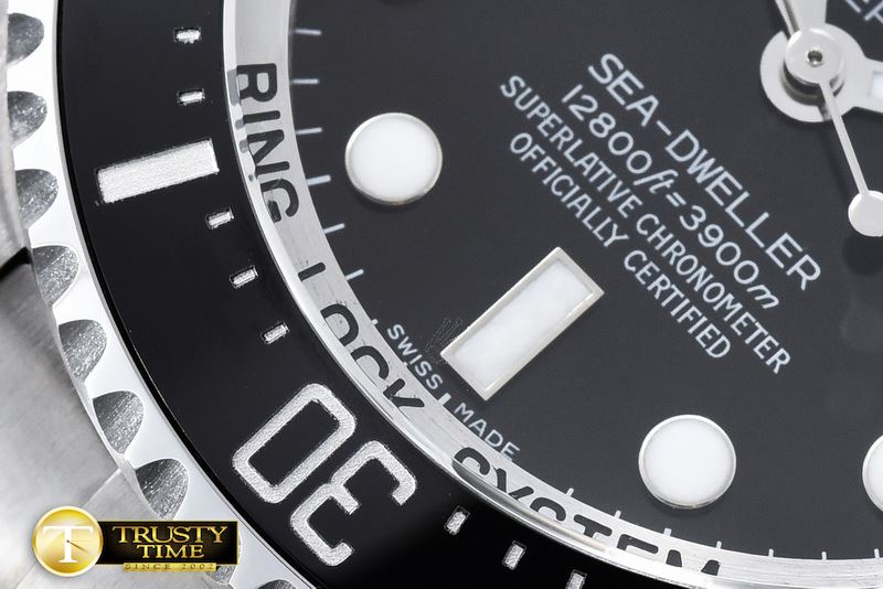 롤렉스 Deep Sea Dweller Black SS/SS Noob V7 Ult A2836 -ROLSD057A