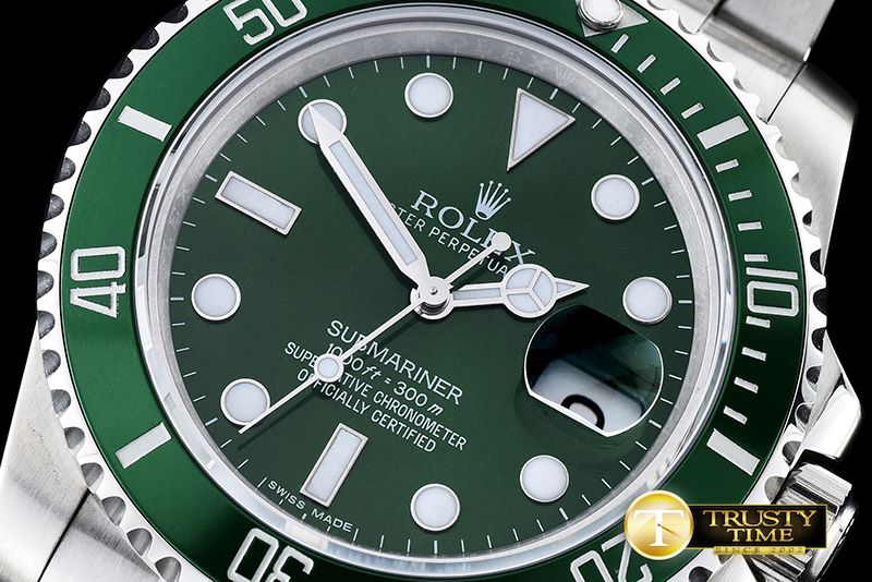 롤렉스 116610 LV Green Cer Submariner BP MY9015 Mod 3135 -ROLSUB0187B