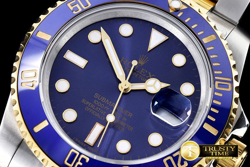 롤렉스 Submariner 116613 YG/SS Blue BP Ult A3135 Mod -ROLSUB0211A