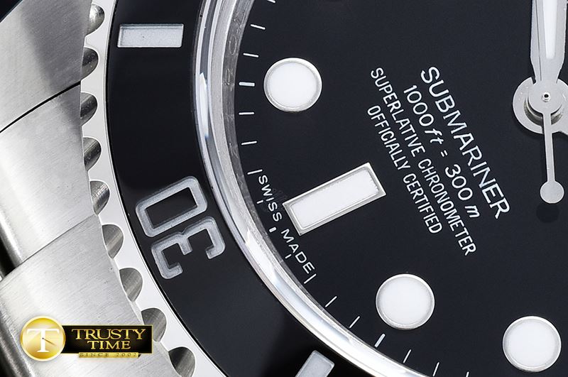 롤렉스 Submariner 114060 SS/SS Black BP Ult A3130 Mod -ROLSUB0212