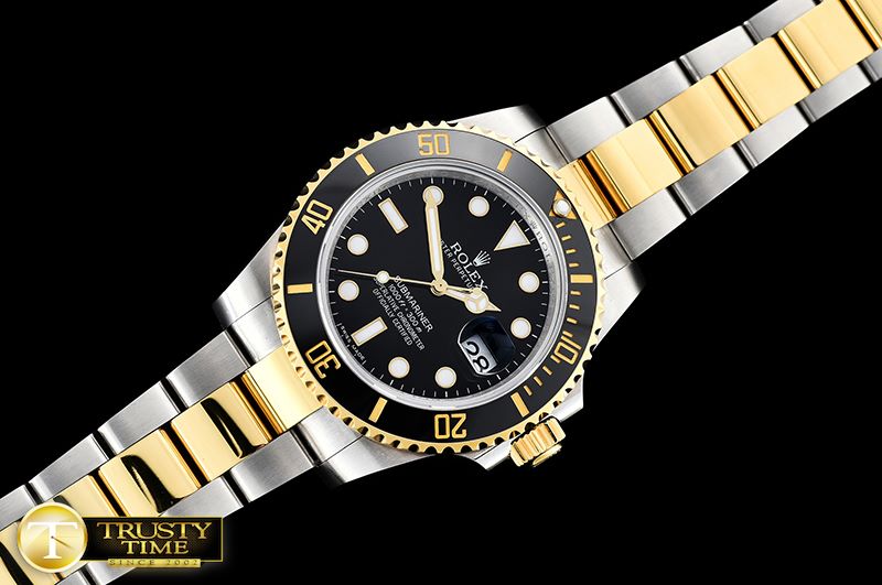 롤렉스 Submariner 116613 YG/SS Cer Bez Blk VRF Asia 2836 -ROLSUB0227B