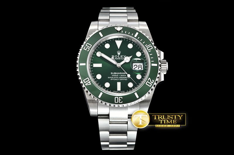 롤렉스 Submariner 116610LV 904L SS/SS Green V9 Noob SA3135 -ROLSUB0235A