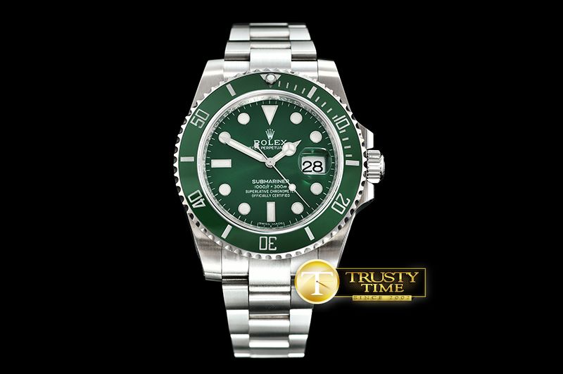 롤렉스 Submariner 116610LV SS/SS Green V8 Noob A2836 -ROLSUB0238
