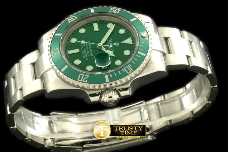 롤렉스 116600LV Green Submariner Swiss Eta28362 -ROLSUB087B