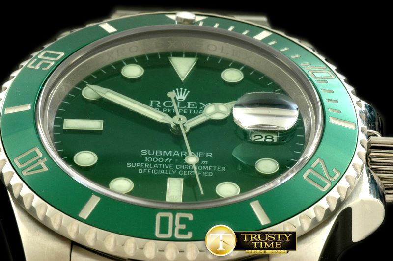 롤렉스 116600LV Green Submariner Swiss Eta28362 -ROLSUB087B