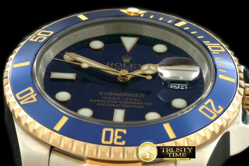 롤렉스 116613 Blue TT Sub Swiss Eta28362 -ROLSUB088B