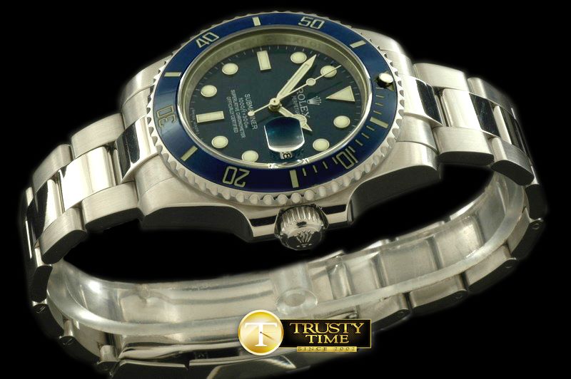 롤렉스 116600 Blue Submariner Swiss Eta 28362 -ROLSUB091C