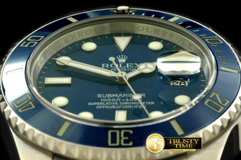 롤렉스 116600 Blue Submariner Swiss Eta 28362 -ROLSUB091C