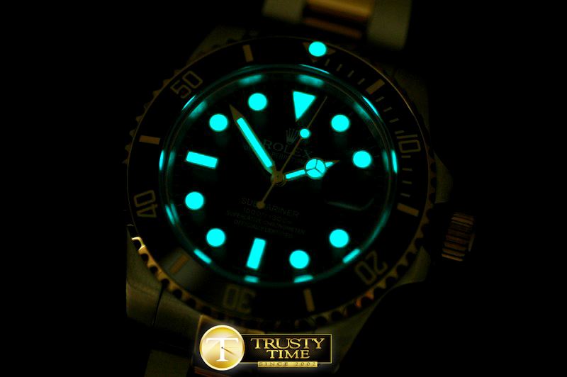 롤렉스 116613 Black TT Submariner Swiss Eta 28362 -ROLSUB092C