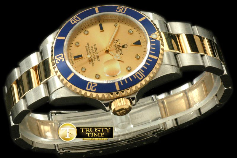 롤렉스 16613 Serti Gold SS/FG TT Sub Swiss 2824/3135 -ROLSUB105B