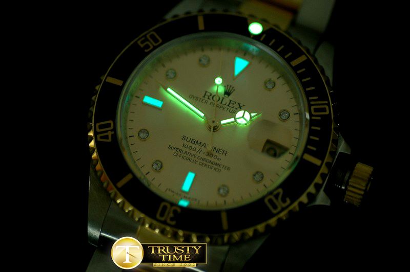 롤렉스 16613 Serti Gold SS/FG TT Sub Swiss 2824/3135 -ROLSUB105B