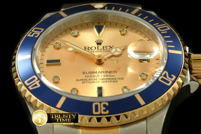 롤렉스 16613 Serti Gold SS/FG TT Sub Swiss 2824/3135 -ROLSUB105B