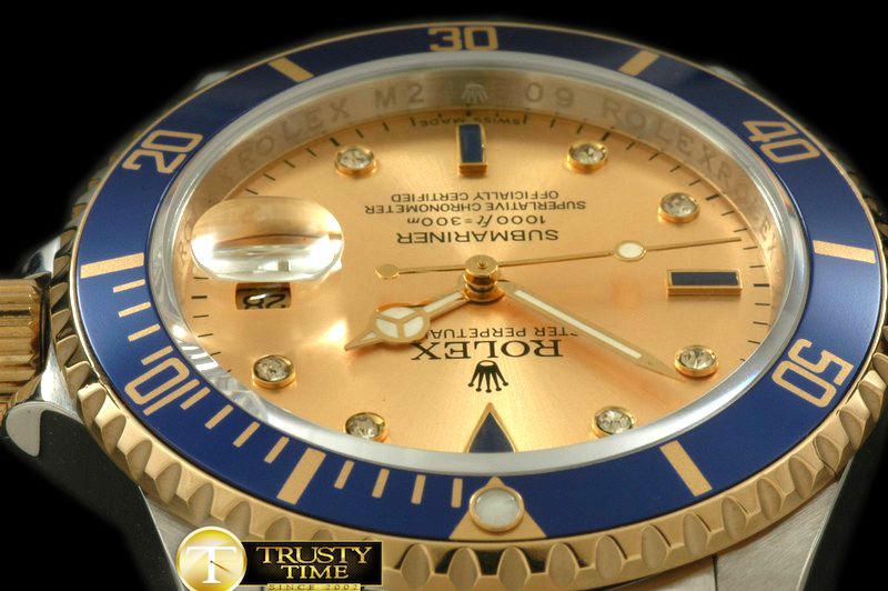 롤렉스 16613 Serti Gold SS/FG TT Sub Swiss 2824/3135 -ROLSUB105B