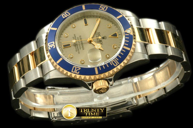 롤렉스 16613 Serti Silver SS/FG TT Sub Swiss 2824/3135 -ROLSUB106B