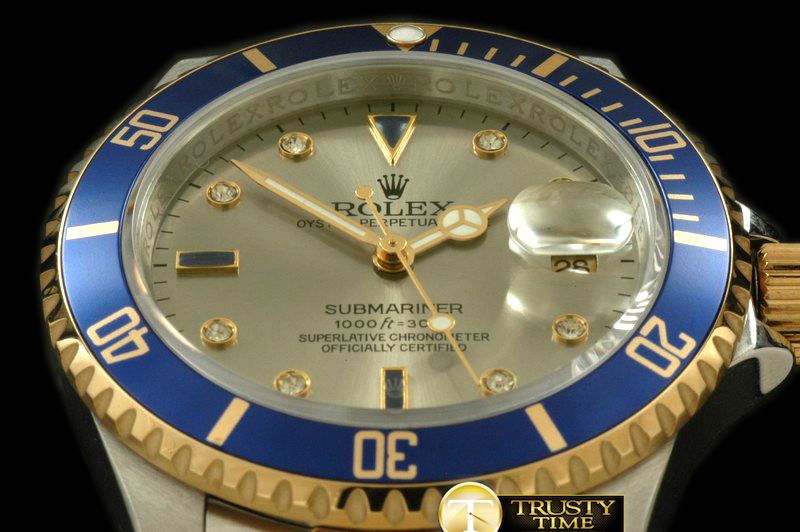 롤렉스 16613 Serti Silver SS/FG TT Sub Swiss 2824/3135 -ROLSUB106B