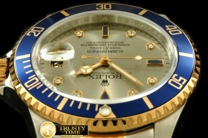 롤렉스 16613 Serti Silver SS/FG TT Sub Swiss 2824/3135 -ROLSUB106B