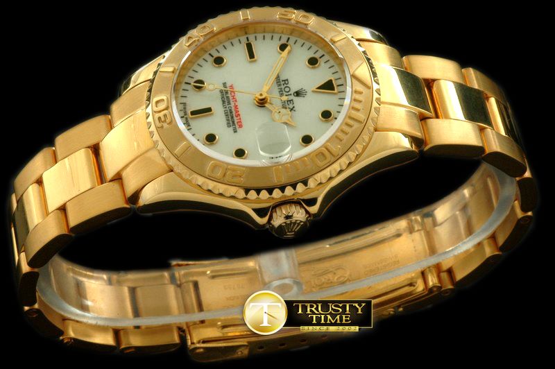 롤렉스 Yachtmaster Mid YG White Asian Eta 2836/3135 -ROLYM048A