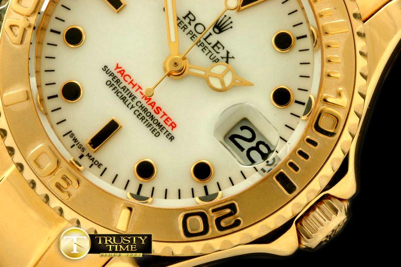 롤렉스 Yachtmaster Mid YG White Asian Eta 2836/3135 -ROLYM048A