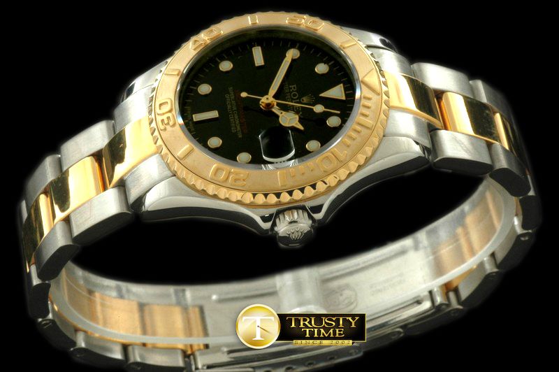 롤렉스 Yachtmaster Mid SS/YG Black Asian 2836/3135 -ROLYM061C