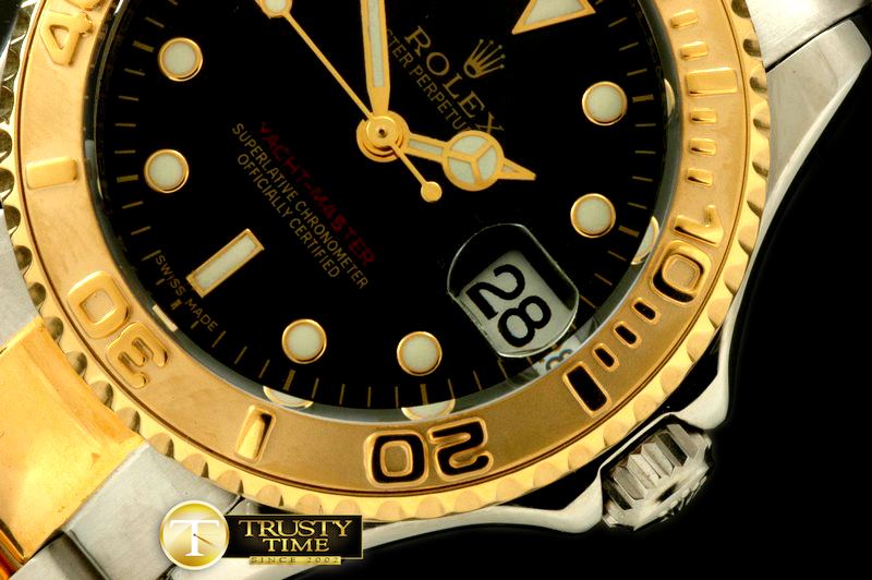 롤렉스 Yachtmaster Mid SS/YG Black Asian 2836/3135 -ROLYM061C