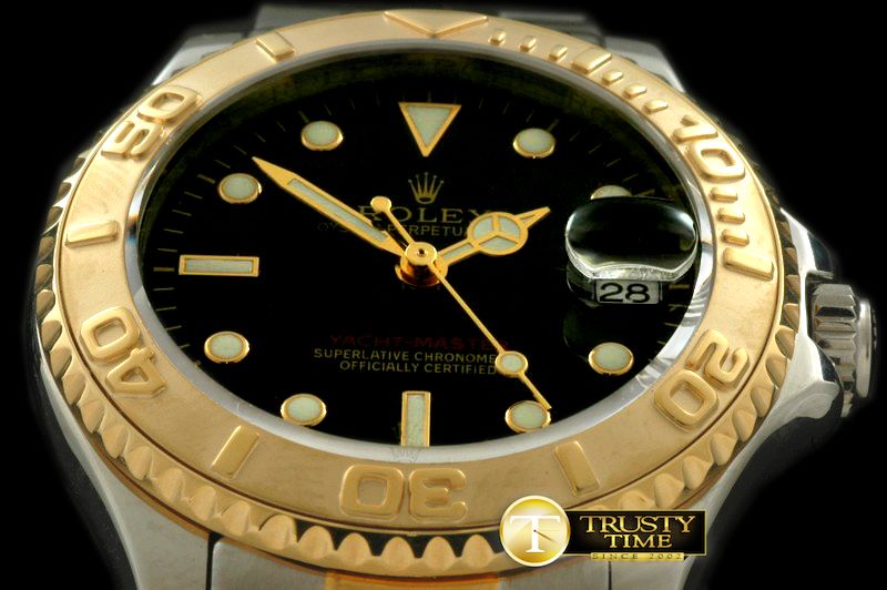 롤렉스 Yachtmaster Mid SS/YG Black Asian 2836/3135 -ROLYM061C