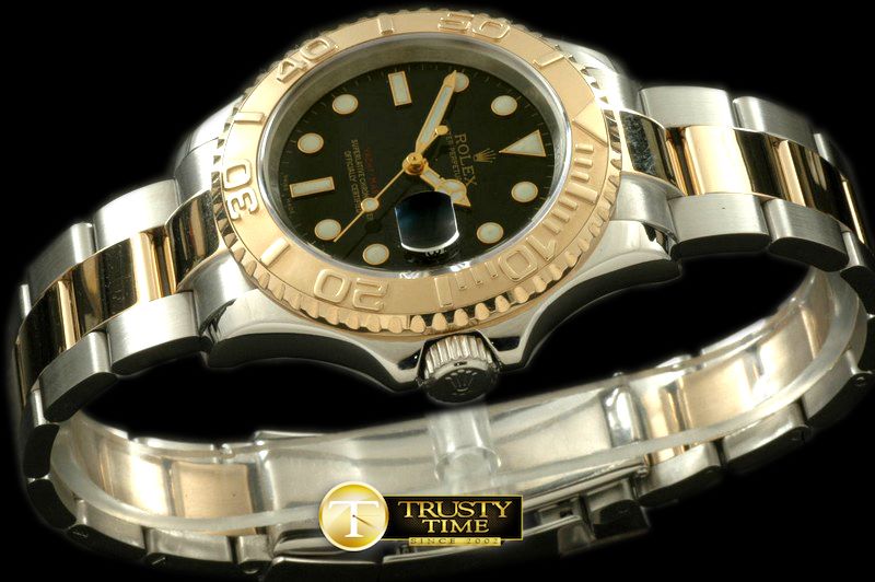 롤렉스 Yachtmaster Men SS/YG TT Black Asian 2836/3135 -ROLYM064B