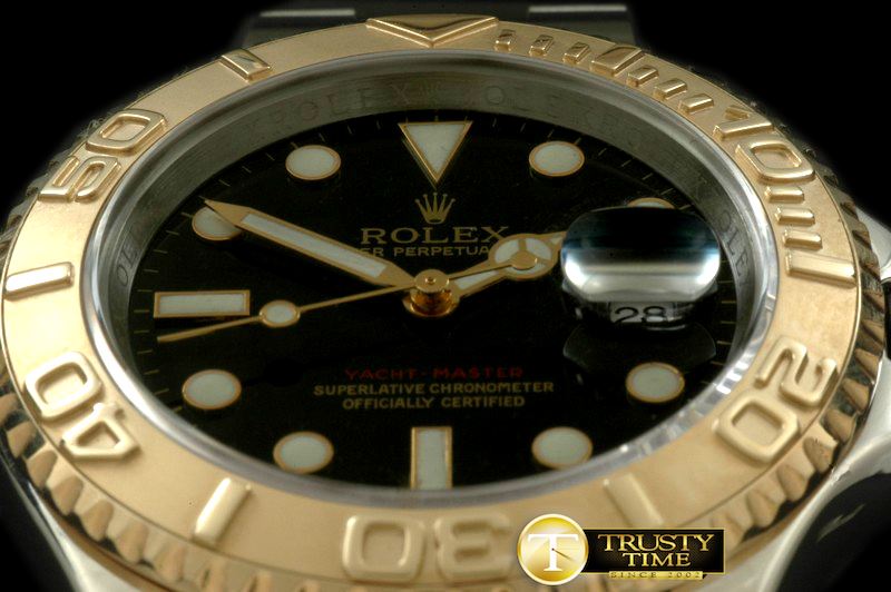 롤렉스 Yachtmaster Men SS/YG TT Black Asian 2836/3135 -ROLYM064B