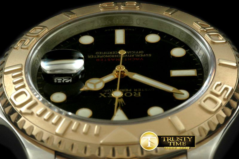 롤렉스 Yachtmaster Men SS/YG TT Black Asian 2836/3135 -ROLYM064B