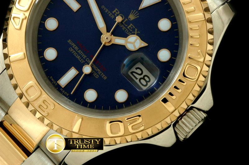 롤렉스 Yachtmaster Men SS/YG TT Blue Asia 2813 25J 28800 -ROLYM066C