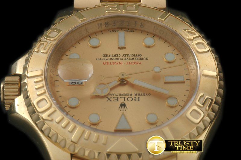 롤렉스 Yachtmaster Men FG Gold Asian Clone 2836/3135 -ROLYM083B