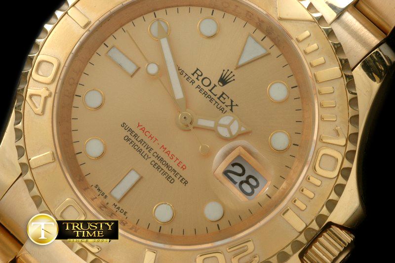 롤렉스 Yachtmaster Men FG Gold Asian Clone 2836/3135 -ROLYM083B