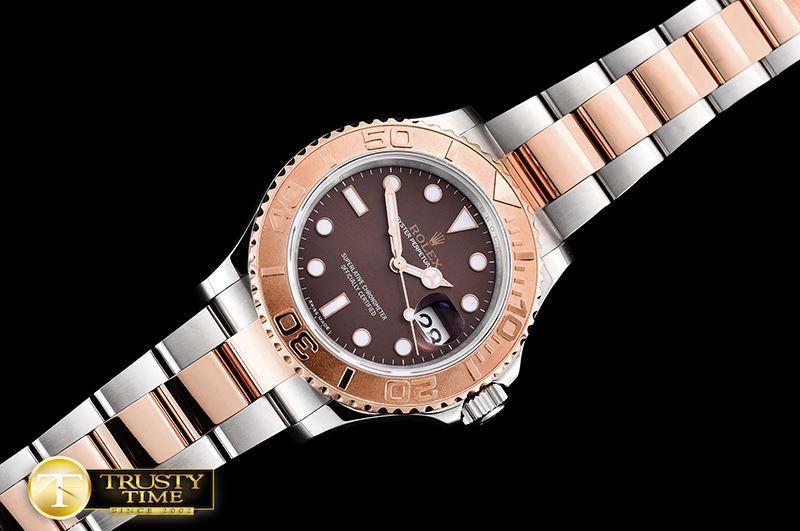 롤렉스 YachtMaster 116623 40mm Wrapped RG/SS Brown BP A3135 -ROLYM133