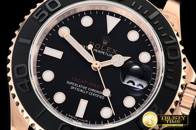 롤렉스 YachtMaster 116655 40mm RG/RU Black ARF SH3135 Mod -ROLYM145
