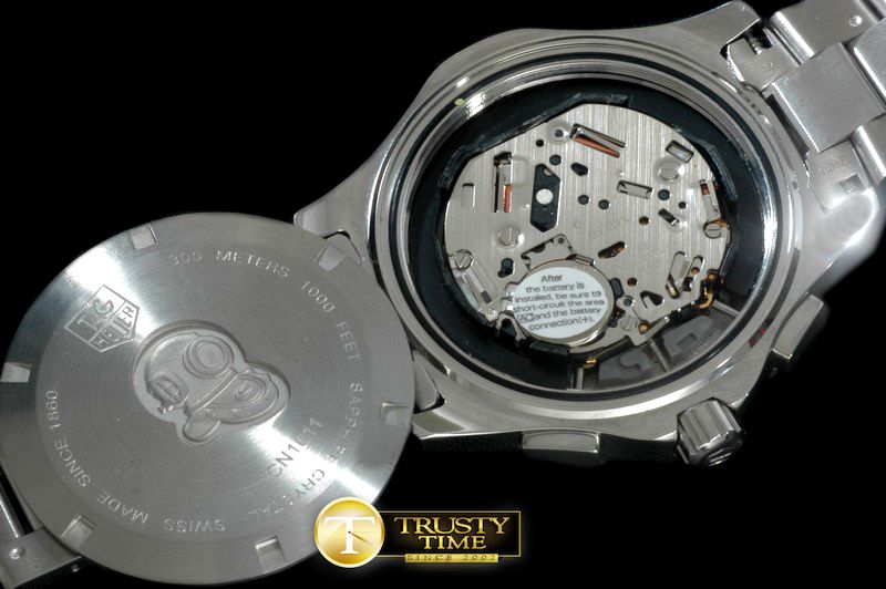 태그호이어 Aquaracer Big Date Chrono SS/SS Blue Jap OS Qtz -TAG0282C