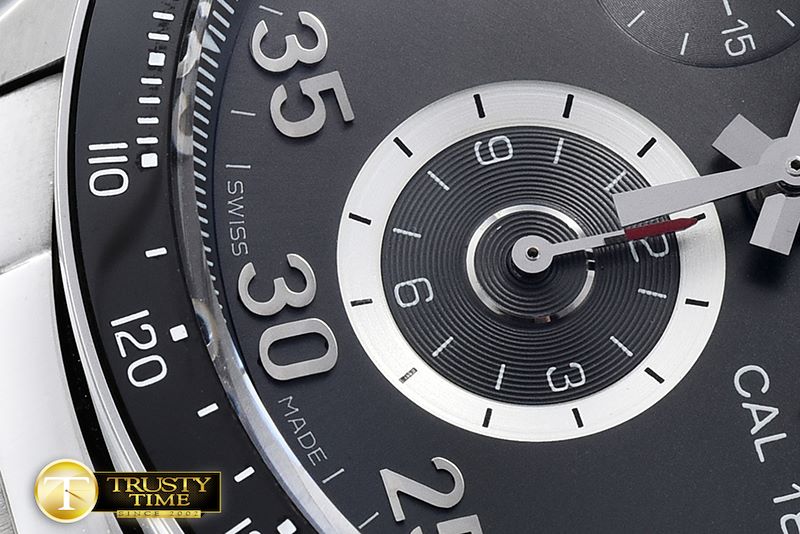 태그호이어 Carrera Date 43mm Cal. 1887 SS/SS Grey Asia 7750 -TAG0293