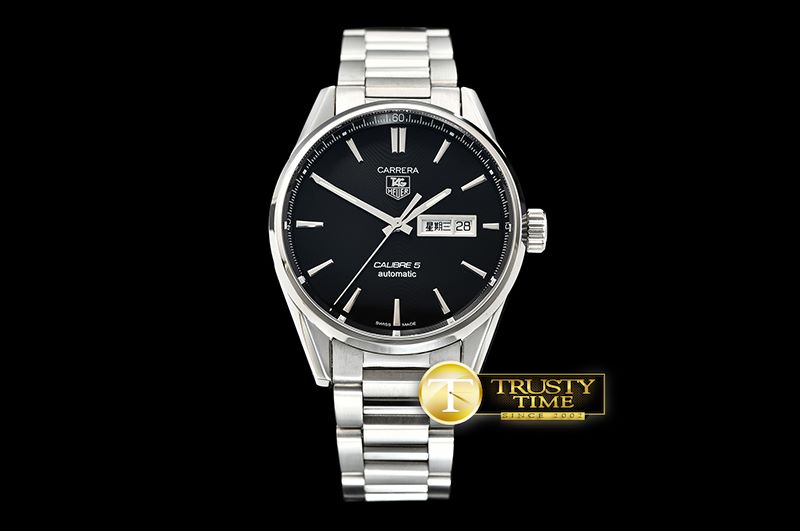 태그호이어 Carrera Calibre 5 Automatic SS/SS Black ANF Asia 2824 -TAG0323B