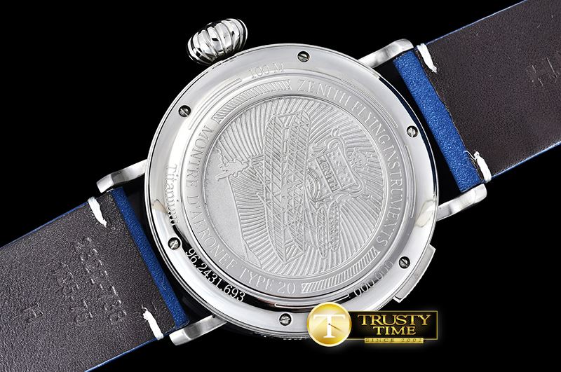 제니스 Pilot Montre Type 20 GMT SS/LE Blue/Blue Asia 23J -ZEN022F