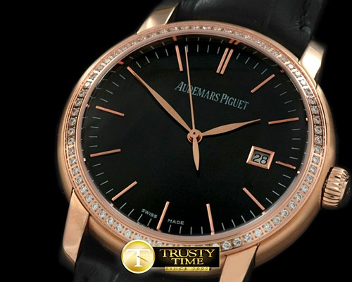 오데마피게 Jules Audemars Classic Auto RG/Diam Black ETA 28242 -AP0169B