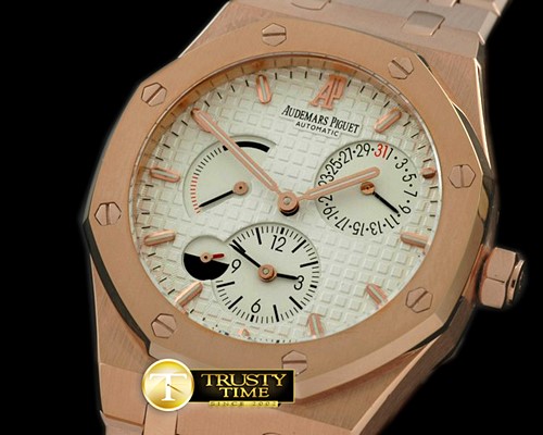 오데마피게 Royal Oak Reserve/Duo Time RG/RG White Asian 23 Auto -AP0173A