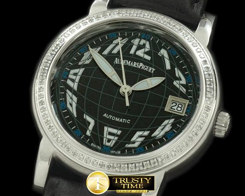 오데마피게 Jules Audemars Globe SS/LE/Diam Black Swiss ETA 28242 -AP0175