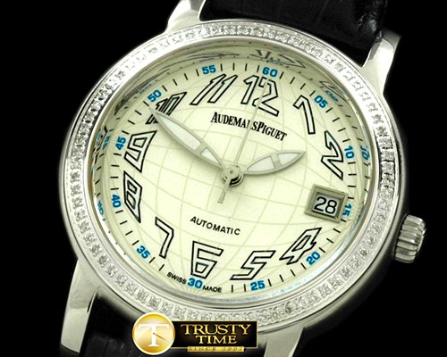 오데마피게 Jules Audemars Globe SS/LE/Diam White Swiss ETA 28242 -AP0176