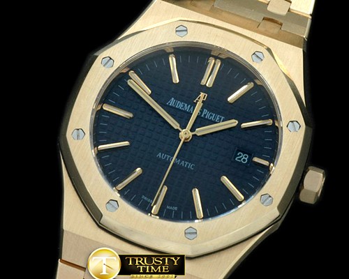 오데마피게 Royal Oak 15400 YG/YG Blue Swiss 2824 -AP0191D