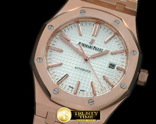 오데마피게 Royal Oak 15400 RG/RG White Swiss 2824 -AP0192A