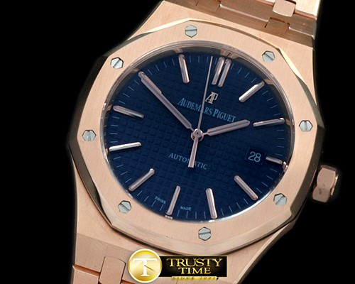 오데마피게 Royal Oak 15400 RG/RG Blue Swiss 2824 -AP0192D