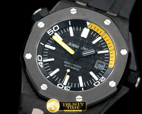 오데마피게 Forge Carbon Diver FC/RU Black Asia Clone 2824 -AP0222A